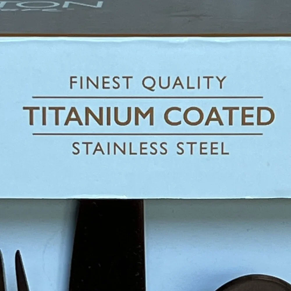 Hampton Signature NEW Service 4 Melody Copper Flatware Titanium Stainless Steel
